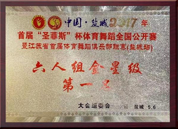 首届“圣菲斯”杯体育舞蹈全国公开赛六人组